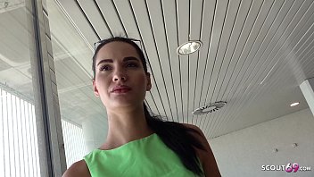 German Scout - Skinny Holiday Teen Megan Talk To Public Fuck At Pick Up Casting