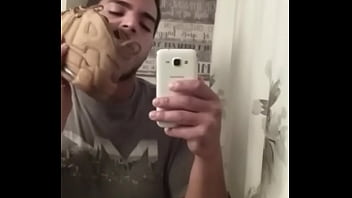 Friend Spreads His Cumm On Face From Kicks