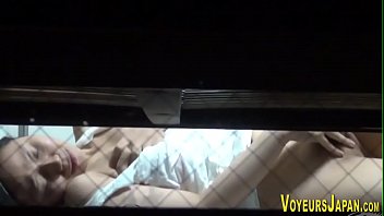 Asian Spied Thru Transom Window Fingerfucking