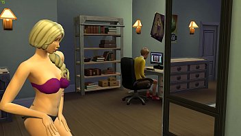 Blonde Stepmom Catching Up Her Stepson Masturbating In Front Of The Computer