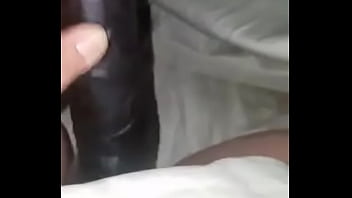 Taking 10 Inch Black Dildo2