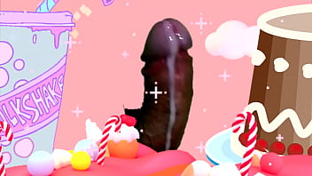 Rain Of White Milk Chocolate In Magical World