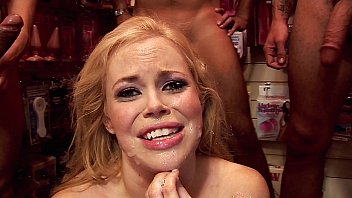 Ass Fucking Gang Bang! Blonde Gets Pounded In All 3 Holes. Massive Triple Facial _ Swallowing!