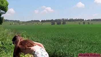 Cute Girl Public Blowjob Big Dick Stranger Outside - Cum In Mouth