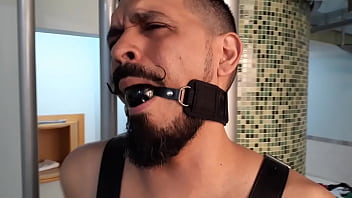 Big Dog Gag Teste Ballgag Fisrt Time Into The Bondage