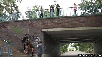 Blindfolded Babe Is Fucked Outdoors