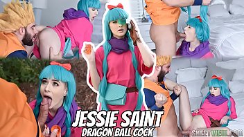 Jessie Saint Cosplay Dragon Ball Cock - Logan Pierce Goes Over 9000 And Cums Deep Inside Jessie Saint Giving Her A Me...