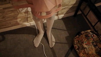 Cute Femboy Up Skirt In Knee Highs