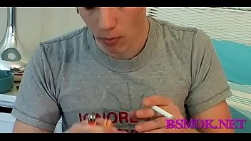Crazy Smoking Boy Wanking