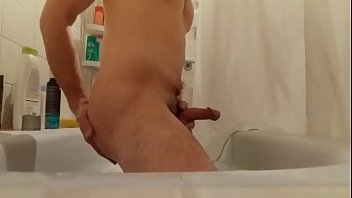 Naked Boy Have A Bath After Training