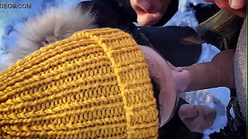 Brunette Public Blowjob Dick Stranger And Cum In Mouth - Hidden Camera