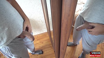 Amateur Young Guy Mikel Prado Showed Dick In Front Of A Mirror - Dick Evolution