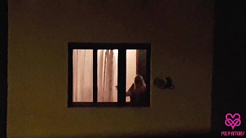 Spy On Two Lesbians Through The Window And Go To Visit Them