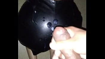 Cum In Her Leather Short