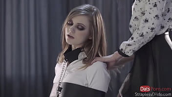 Mia Explores The Ties That Bind - stockings, lesbian, licking, strapon - Video 2829985