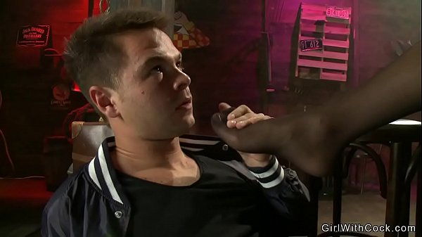 Man In Bar Is Fucked By Shemale