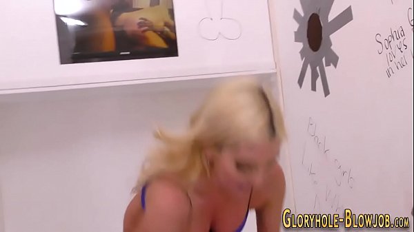 Banged Gloryhole Babe Gets Spermed