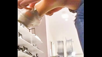 Candid Feet - Wet Sweaty Stinky Nylons, Put On Sneakers With Sweaty Nylon Feet. Shoeplay Nylons Feet