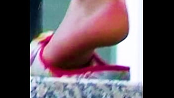 Girl Friend Slips Out Of Her Ballerinas Flats With Her Sweaty Feet Shoeplay