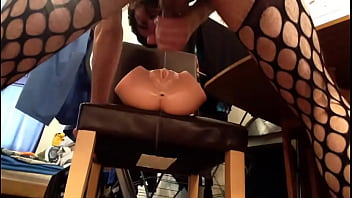 Cumshot On Fake Pussy Doll