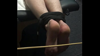 Bastinado On Bench - gay, punishment, hood, bastinado - Video 2596409