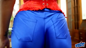 Bubble Butt Busty Latina Twerking That Ass In Tight Shiny Spandex