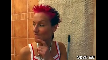 Divine Brunette Woman Marty Enjoys Poon Tang Stretch