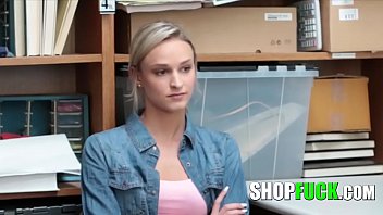 Police Officer Punishes Hot Blonde Student - Shopfuck