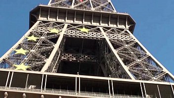 Eiffel Tower Crazy Public Sex Threesome Group Orgy With A Cute Girl And 2 Hung Guys Shoving Their Dicks In Her Mouth ...