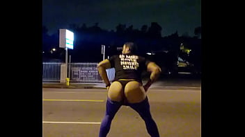 Fat Butt Latino Public Street Twerk