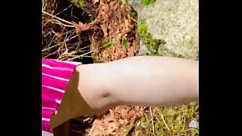 Young Slut Can_t Wait To Get Home Before Flashing Her Pussy