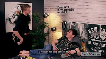 Condom Free - Young Cheating Twink Nearly Gets Caught By Boyfriend