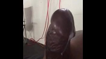 Big Black Dick Busting Nuts And Stroking