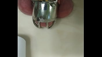 Gluing My Penis To My Chastity Cage