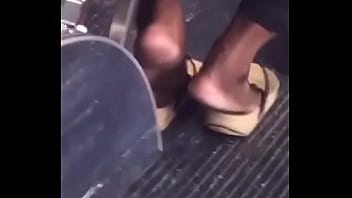 Slow Mo Creep Shot Mature Black Feet
