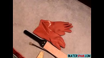 Young Guy Gets Rough Paddling Across His Tight Bare Ass