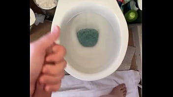 Wanking In My Bathroom Big Cumshot In The Toilet