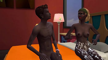 Ebony Stepstep Fucks With Stepbrother On A Very Hot Day