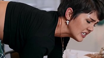 Petite Tranny (daisy Taylor) Rides Mans Dick During Family Dinner - Transangels