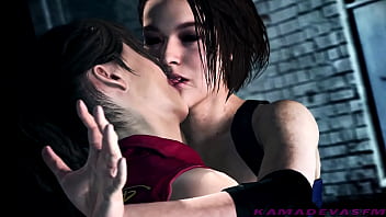 Resident Evil : Claire _ Jill Lesbian Kissing | Kamadevasfm