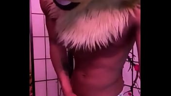 Furry In Wrestling Outfit Strips And Jerks Pt 2