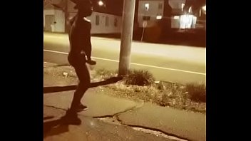 Naked In Public, Jerking Off On A Public Street. Getting Caught Fucking Fab Perv Here