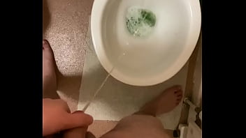 Having A Long Pee In My Toilet