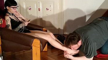 Fat Slave Sniffing His Mistress Boots _ Feet Pt2 Hd