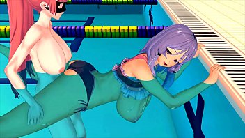 Girl Seriously Studying Swimming 3d Hentai 44