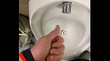 Having A Hot Wank In Public Toilets And Cuming All Over The Urinal
