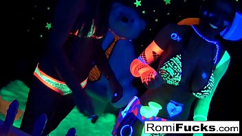 Romi Rain _ Dani Lesbian Black-light Fun - lesbian, pussy, boobs, pornstar, ass, brunette, bigtits, oralsex, puba, romi-rain - Video 2487479