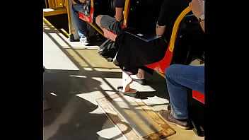 Amazing Shoeplay Flats In Public