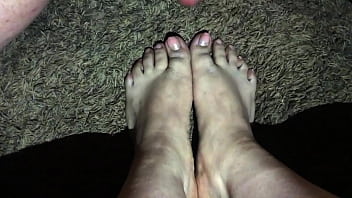 Quarantine Feet Get Blasted With A Great Cumshot