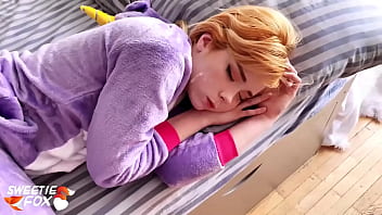 Babe Blowjob And Hard Pussy Fuck In The Morning Pov - Facial In The Kigurumi